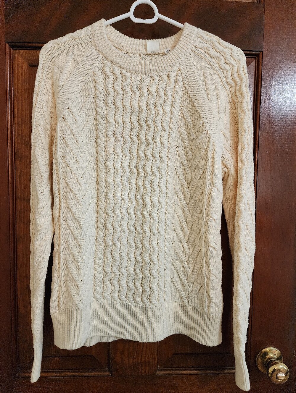 GAP Cream Cable Knit Women's Sweater (Size S)